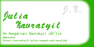 julia navratyil business card